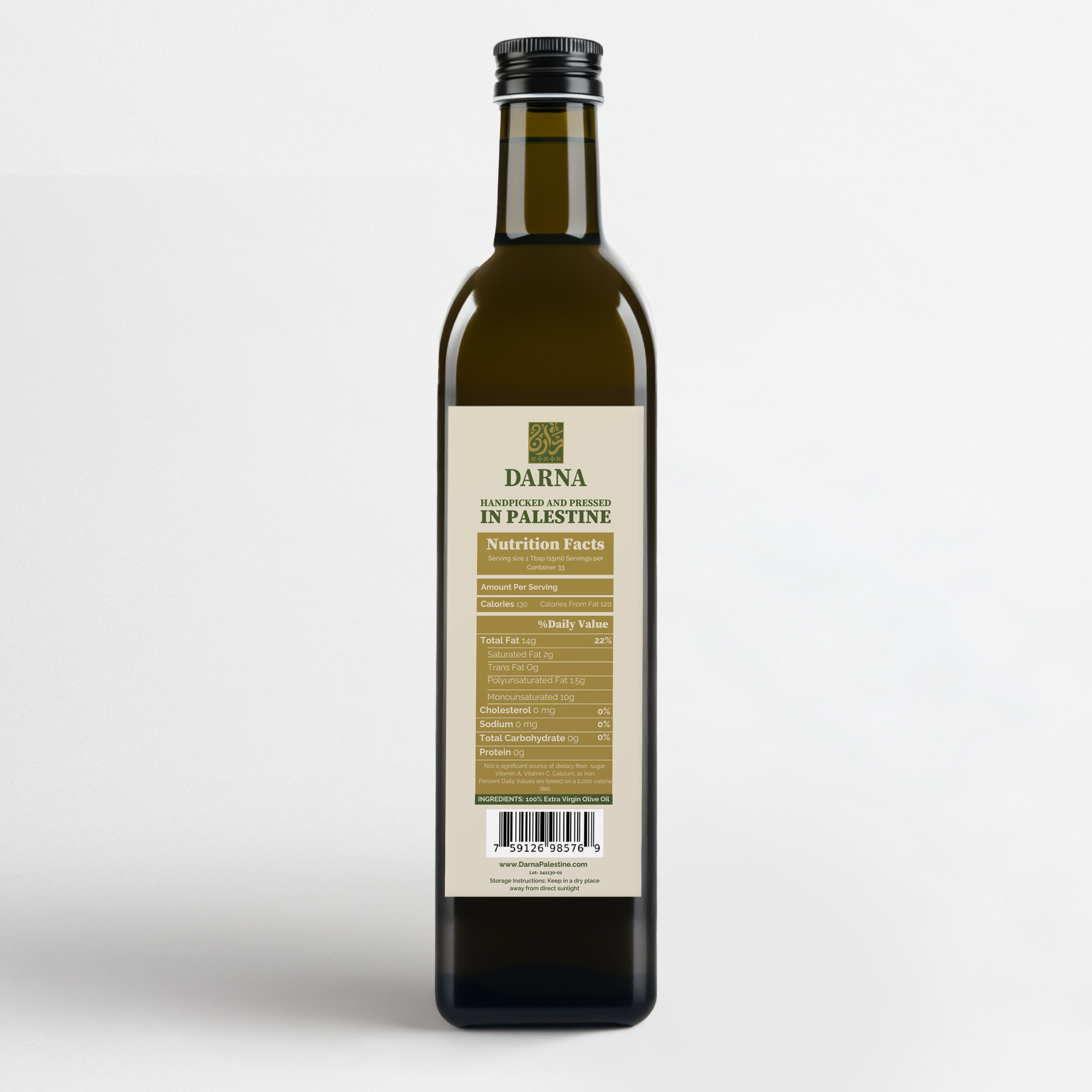 Palestinian Extra Virgin Olive Oil – 17 OZ Village Harvest